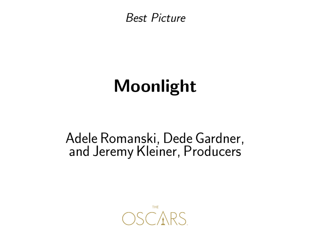 typogrpahy Oscars
